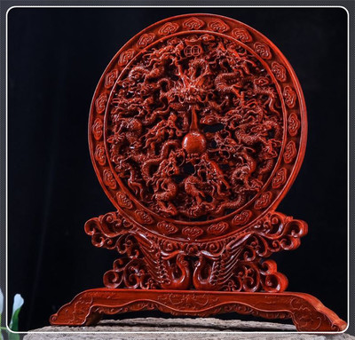 熠鼎閣【龍鳳呈祥】非洲花梨木工藝品 融合藝術、風水與健康的匠心之作